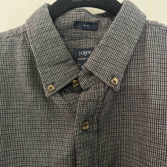 Mens long sleeved rushed twill shirt - Picture 6 of 8